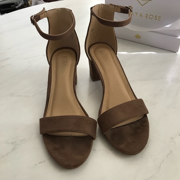 Suede Ankle Strap Heels - Picture 2 of 5